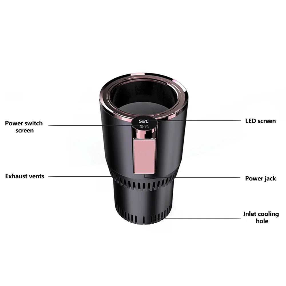 NEW Smart Car Smart Hot and Cold Cup Drinks Holders Digital Temperature Display Drink Cup Warmer Cooler for Home Office