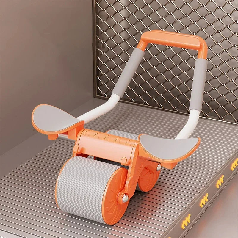 Abdominal Wheel Exercise Abdominal Muscle Trainer Ab Roller Elbow Support Automatic Rebound Abdominal Roller Wheel Slide