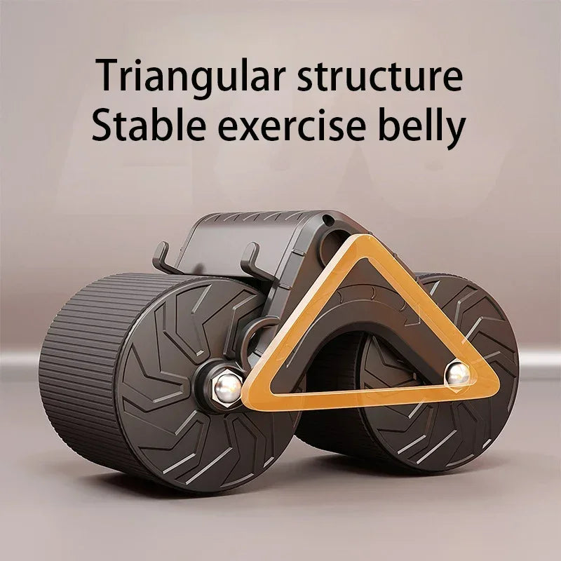 Abdominal Wheel Exercise Abdominal Muscle Trainer Ab Roller Elbow Support Automatic Rebound Abdominal Roller Wheel Slide