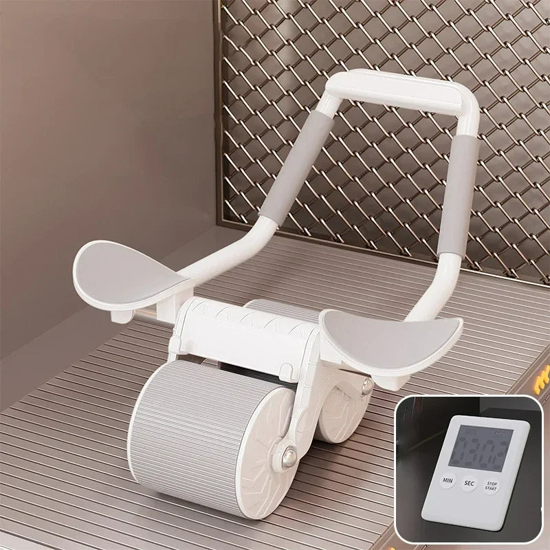Abdominal Wheel Exercise Abdominal Muscle Trainer Ab Roller Elbow Support Automatic Rebound Abdominal Roller Wheel Slide