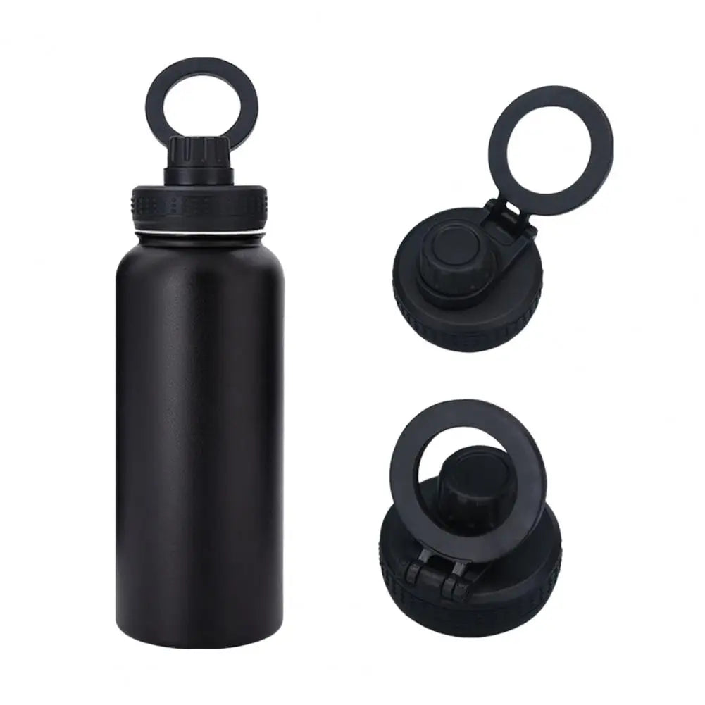 Magnetic Phone Holder Water Bottle Insulated Water Bottle with Phone Holder 1000Ml Insulated Stainless Steel Bottle for 12/24