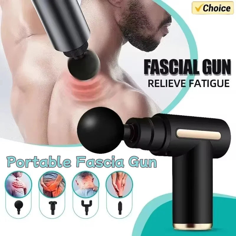 2024 Portable Fascia Gun Deep Tissue Massage Mini Lightweight Adjustable Speed Whole Body Massage Equipment