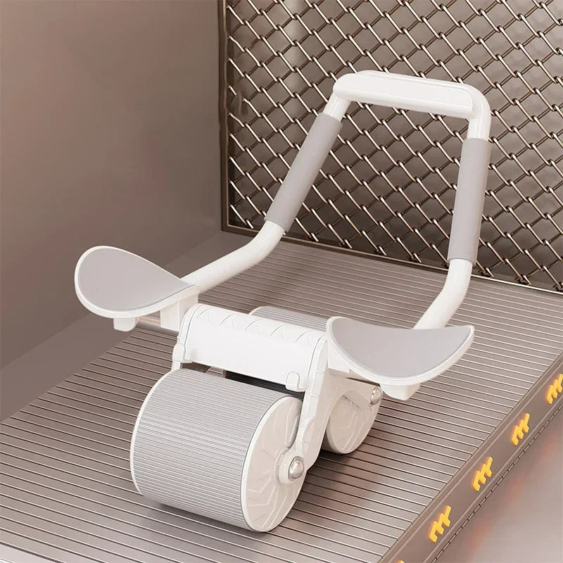 Abdominal Wheel Exercise Abdominal Muscle Trainer Ab Roller Elbow Support Automatic Rebound Abdominal Roller Wheel Slide