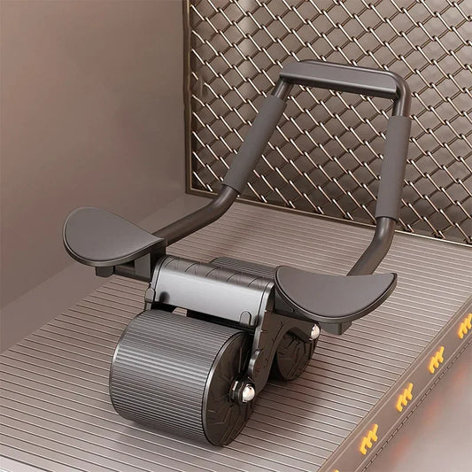 Abdominal Wheel Exercise Abdominal Muscle Trainer Ab Roller Elbow Support Automatic Rebound Abdominal Roller Wheel Slide